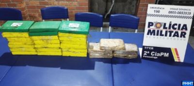 Traficantes so presos com 25 tabletes de droga em Paranatinga