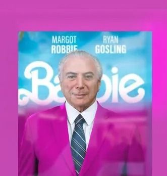 Michel Temer entra em clima de 'Barbie' nas redes sociais; 'veste' rosa, mas deleta post