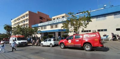 <Font color=Orange> Vdeo </font color> | Princpio de incndio atinge Hospital Jardim Cuiab; pacientes removidos pelos Bombeiros