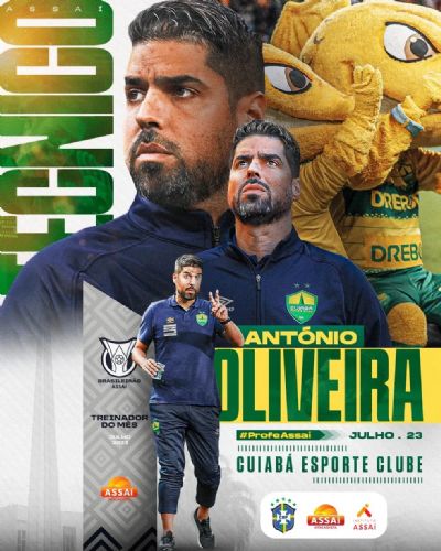 Antnio Oliveira, do Cuiab,  eleito melhor tcnico do Brasileiro no ms de julho