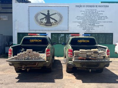 Gefron prende dois homens flagrados com 60 tabletes de drogas na fronteira