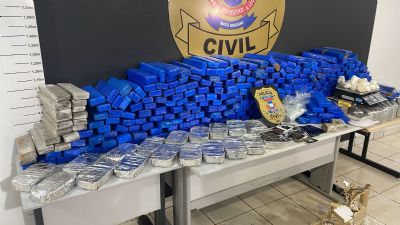 Polícia apreende mais de 350 tabletes de entorpecentes de facção criminosa