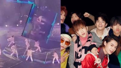 Telo cai em cima de integrante da boyband Mirror durante show em Hong Kong