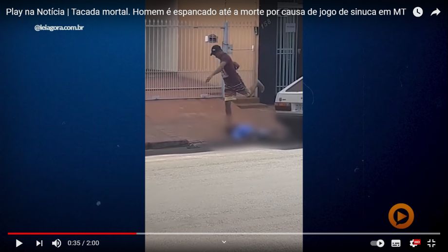 Vídeo, Jogo de sinuca termina com homem cruelmente morto :: Leiagora, Playagora