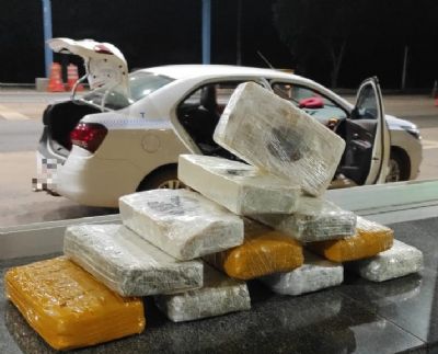 Passageiro  preso com 11 tabletes de drogas em txi de Cceres
