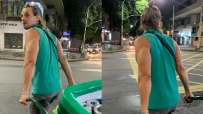 Ex-ator e gal de Malhao vende cerveja nas ruas do Rio de Janeiro