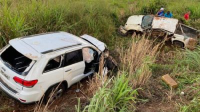 Homem de 50 anos morre aps coliso entre S10 e Jeep em rodovia federal