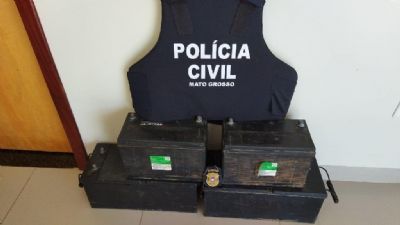 Baterias de esteira furtadas so recuperadas em Nova Xavantina