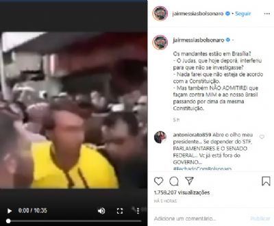 Bolsonaro volta a criticar Moro nas redes sociais e chama ex-ministro de 'Judas'