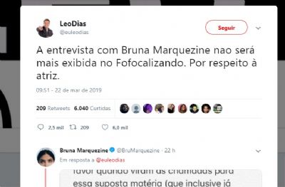 SBT desiste de exibir entrevista 'desrespeitosa' a Bruna Marquezine