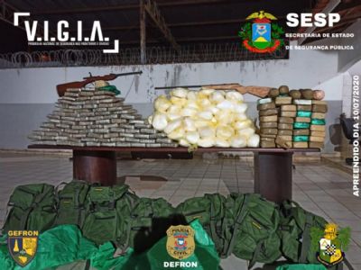 Quatro so presos com drogas e armas na fronteira com a Bolvia