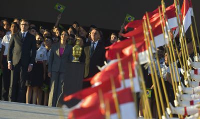Presidente participa de cerimnia da chegada de corao de D. Pedro I