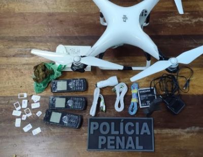Drone  capturado quando sobrevoava penitenciria em Cuiab