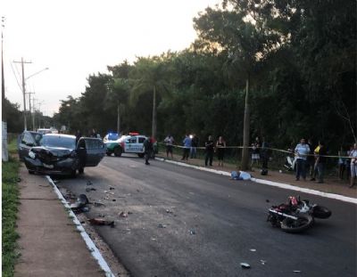 Motociclista morre aps bater de frente com carro em Vrzea Grande
