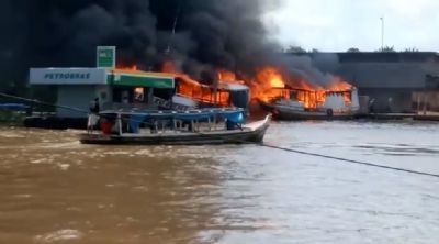 Incndio em barcos no Amap deixa dois feridos