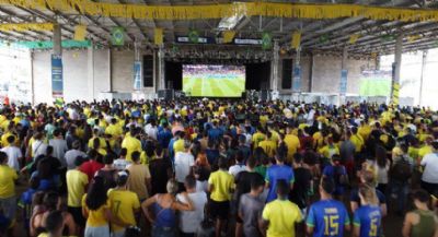 FanFest Cuiab recebe cinco mil torcedores na estreia da Seleo Brasileira
