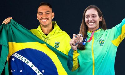 Scheffer e Stefani sero os porta-bandeiras do Brasil na abertura do Pan-Americano
