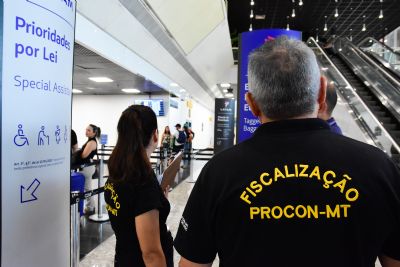 Procon  fiscaliza atuao de empresas areas no Aeroporto Marechal Rondon