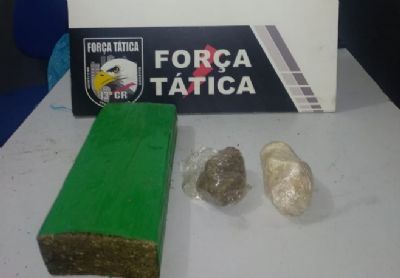 Fora Ttica prende homem na rodoviria com mais de 1 kg de drogas