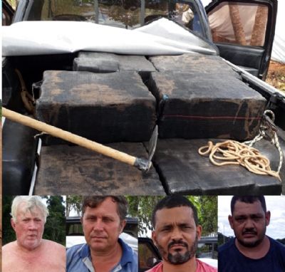 Grupo com 10 fardos de cocana  preso na regio de fronteira