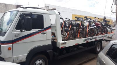 Oito motos so guinchadas pela Guarda Municipal no primeiro dia de fiscalizao