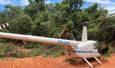 PF apreende helicptero com cerca de 200 quilos de cocana