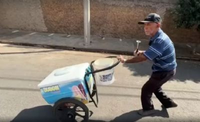 Com mobilidade reduzida, idoso caminha 10 km para vender sorvetes