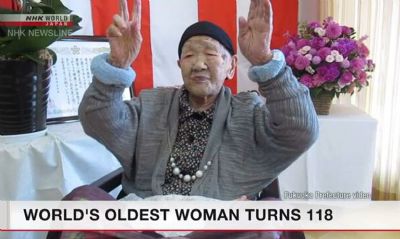 Japonesa mais idosa do mundo faz aniversrio de 118 anos