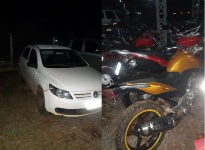 Vdeo | Fora Ttica localiza moto roubada e veculo utilizado por assaltantes em roubo a farmcia