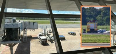 Avio sai da pista em aeroporto Marechal Rondon; pousos e decolagens foram suspensos