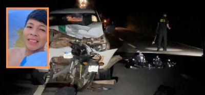 Jovem indgena morre aps acidente entre caminhonete e motocicleta em rodovia de MT