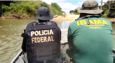 ​Operao da Polcia Federal investiga garimpos ilegais no Rio Peixoto