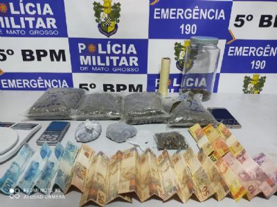 Rapaz  detido com sacos de maconha encontrados em seu quarto em Rondonpolis