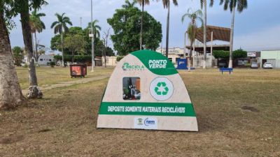 Prefeitura de Cceres distribui coletores para materiais reciclveis