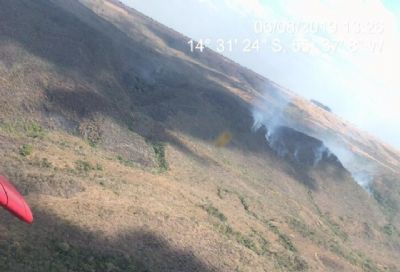 Incndio destri  3,1 mil hectares de rea de proteo ambiental das cabeceiras do Rio Cuiab