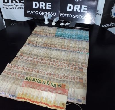 Homem  preso com drogas e R$ 6,5 mil oriundos do trfico de entorpecentes