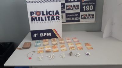 Suspeita  pega vendendo drogas no Zero KM
