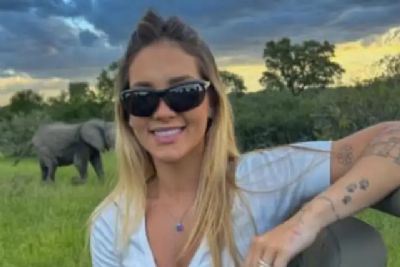 Virginia recebe bom dia especial de elefante em seu quintal